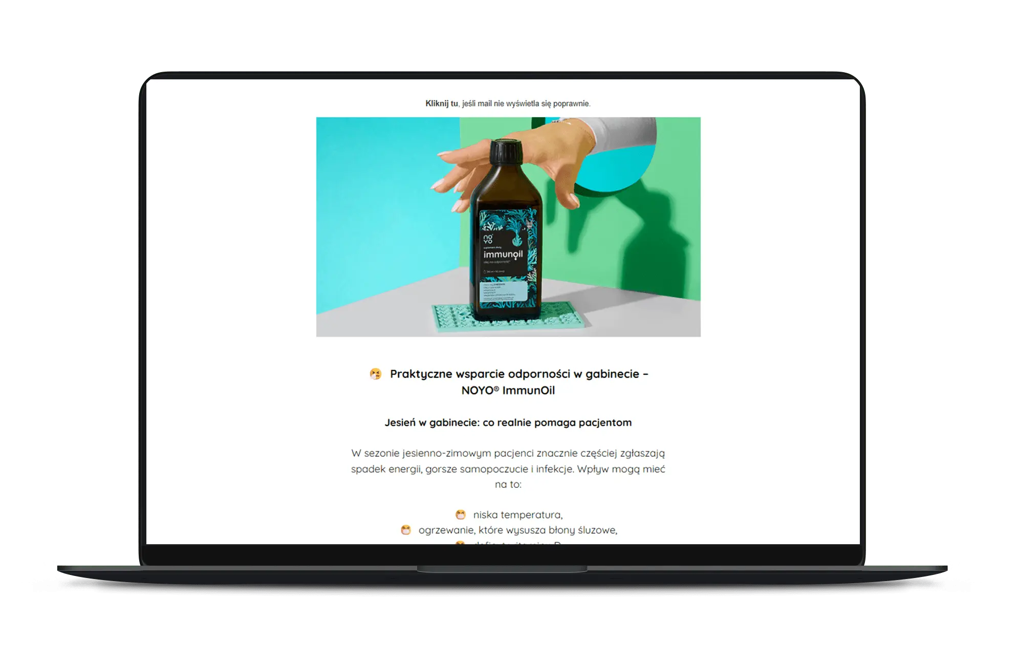 Projekt z partnerem NOYO® ImmunOil ​​​​​​​- kampania mailowa