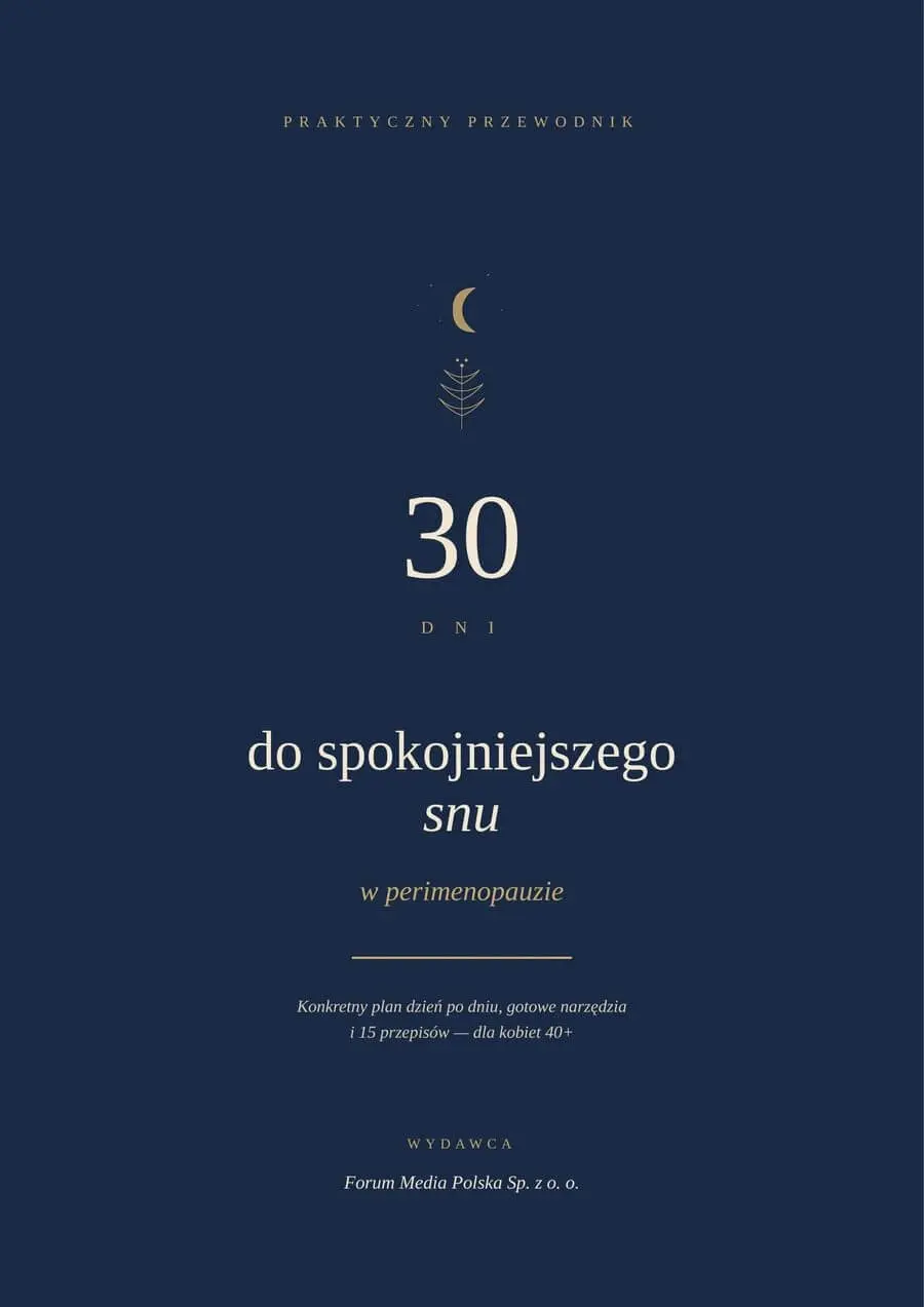 Okładka ebooka: 30 dni do spokojniejszego snu w perimenopauzie
